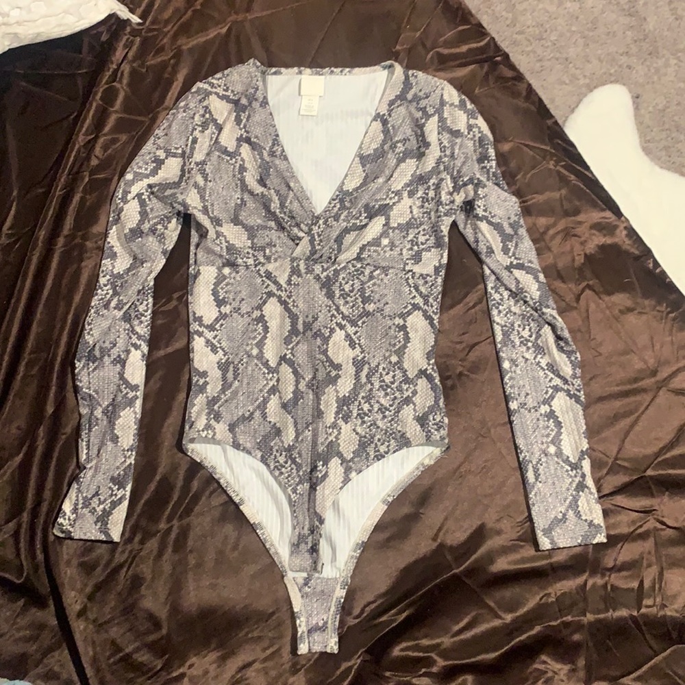 2 for $15. H&M snake print bodysuit